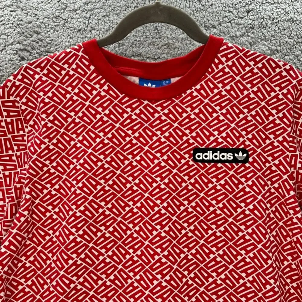 Adidas‎ Originals Anichkov Vivid Red T-Shirt Men's Medium Activewear Comfort EUC